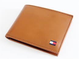 New Tommy Hilfiger Passcase Credit Card Billfold Men British Tan Leather Wallet Leather Wallet Tommy Hilfiger Tan Leather