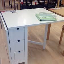 Ikea Norden Gateleg Table Only 199 Both Sides Fold Down So Can Have Half The Table Or None At All There Are Craft Table Ikea Revamp Furniture Sewing Table