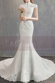 Click the link below to browse their gorgeous laces and. High Collar Lace Mermaid Wedding Gowns With Sleeves