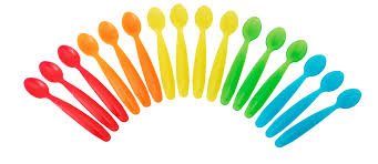 the first years take toss dishwasher safe infant feeding spoons rainbow colors 16 pk walmart com