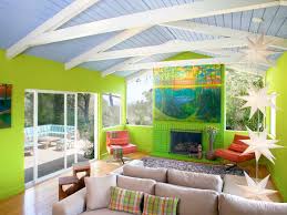 Maybe you would like to learn more about one of these? Bright Green Living Room With Brick Fireplace Hgtv
