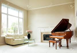 Unique pianos & designer grand pianos for sale. Living Room With Grand Piano Fireplace Sofa And Large Window Stock Photo Picture And Royalty Free Image Image 57741833