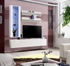 Wall units are one of the most creative ways to store your items and to organize your living room. Bmf Fly H Modern High Gloss Living Room Bedroom Studio Flat Furniture Set Wall Unit Tv Stand Led Cabinets Wall Shelves Only From Glazed White White Buy Online In Montenegro