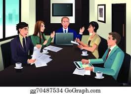 People meeting and greeting gestures etiquette. Team Meeting Clipart Lizenzfrei Gograph
