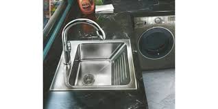 new stainless steel laundry sink