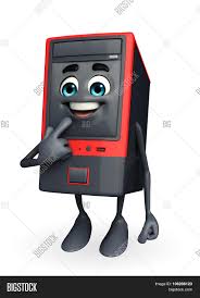 Basic box's cpu containers offer solutions to different storage needs with its varying width, height and number of drawers. Computer Cabinet Character With Shy Pose Image Stock Photo 106286123