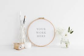 Embroidery Hoop Floral Mockup Modern And Feminine Psd Smart Object Jpeg Png Files Included Styled Stock Photography In 2020 Styled Stock Photography Embroidery Hoop Modern Embroidery