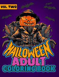 The adult halloween coloring pages are more complex. Amazon Com Halloween Adult Coloring Book Vol Two A Halloween Coloring Book For Adults Full Of Spooky And Fun Pages Featuring Scary Clowns Monsters Day Of As You Color These Dazzling Illustrations