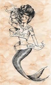 Mermaid Vintage Mermaid Tattoo Mermaid Tattoos Sailor Tattoos