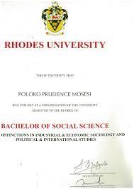 Your third bachelor year is. Bachelor Of Social Sciences Degree Certificate