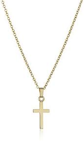 Children S 14k Gold Filled Polished Cross Pendant Necklace 13 For More Information Visit Image Link Cross Pendant Necklace Kids Necklace Cross Pendant
