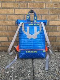 Sew Good A Roll Top Backpack From Ikea Blue Bags Coole Taschen Blaue Tasche Und Rucksack Nahen