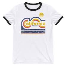 California Dreamin Shirt For Men And Women White Ringer Tee Etsy California Shirt Men Mens Shirts Mens Tshirts