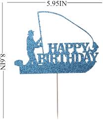 Hello select your address all. Buy Yuinyo Sea Fishing Fishing Boats Birthday Cake Topper For Fisherman Theme Man Boy Birthday Party Supplies Gone Fishing Themed Birthday Party Decorations Glitter Decor Black Supplies Gone Fishing Themed Birthday Party Supplies Glitter Decor Black