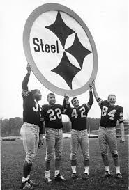 Pittsburgh steelers football helmet decals full size (1) emblem 3m 20mil. History Of The Steelmark American Iron And Steel Institute