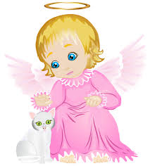 Cute Angel With White Kitten Transparent Png Clip Art Image Arte Facil Arte Cuadros