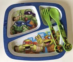 Why tmnt ninja turtles press become so popular at what price collectibles amongst all age groups. 3 Section Plate Featuring Teenage Mutant Ninja Turtles Making Funny Faces With Matching Toddler Safe Flatware Buy Online In Bosnia And Herzegovina At Bosnia Desertcart Com Productid 190188580