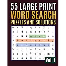 Check spelling or type a new query. Buy 55 Large Print Word Search Puzzles And Solutions Try To Seek And Circle Word Searches To Challenge Your Brain Find Words For Adults Seniors Paperback Large Print April 10