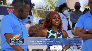 Sha'carri richardson might not have competed at the tokyo olympics, but at the 2021 prefontaine classic this saturday, she will race all three 100m olympic medalists. 2021 Miramar Invite Recap Sha Carri Richardson Rips 10 72 100 To Move To 6 On All Time List Wilson Holloway Win As Centro Andrews Struggle Letsrun Com