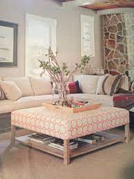52 w rina coffee table ottoman iron base mosaic blue block pattern fabric. Upholstered Coffee Table With Shelf Table Designs Plans Upholstered Coffee Tables Upholstered Ottoman Coffee Table Fabric Coffee Table