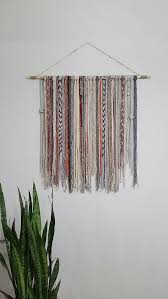 Bohemian Yarn Tapestry Yarn Wall Hanging Etsy Yarn Wall Hanging Bohemian Yarn Yarn Wall Art
