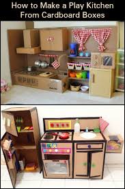 Simple decoration crafts for kitchen you should try how to recycle empty glass jars and turn them into a trendy design objects? Diy Cardboard Play Kitchen Craft Projects For Every Fan Diy Cardboard Furniture Diy Kids Kitchen Kitchen Sets For Kids