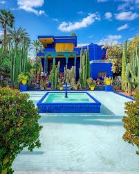 Majorelle Garden From The Red City Marrakech Follow Marrakecharound By Pixelpann Marrakech Garden Blue Colorful Design Interior Designer