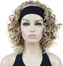 Lydell 12'' Curly Wavy Wigs for Women Girls Medium Length Headband Wig Pale  Blonde : Amazon.ca: Beauty & Personal Care