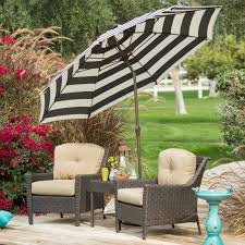 Black And White Striped Outdoor Umbrella With Lights Pin On Pool Extras