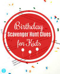 Make your scavenger hunt a unique and fun experience. Printable Birthday Scavenger Hunt Clues For Kids Lead To Their Present