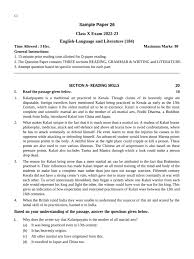 Sample Paper English 2 | PDF