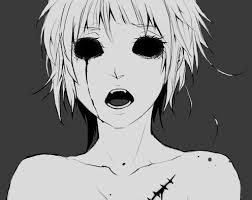 Black And White Anime Pictures Sad Anime Black And White Tumblr Reminds Me Of My Post Of What I See Sometimes When I Look In The Mirror Anime Dark Anime Manga Anime