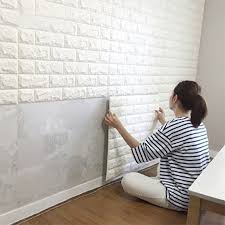 3d Peel Stick Wallpaper Brick Design 10 Sheets 52 6 Sq Ft White Brick Wallpaper White Paneling Wall Panels