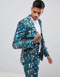 Black And White Floral Suit Harry Styles Trend Alert Grooms Rocking Floral Suits Green Wedding Shoes Floral Suit Men Good Prom Suits Teal Fashion