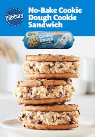 No Bake Cookie Dough Cookie Sandwich Cake Mix Cookie Recipes How Sweet Eats Dessert Drinks