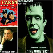 Fred Gwynne as Herman Munster, pencil portrait by  facebook.com/darrelbevanart