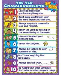 Carson Dellosa Christian The Ten Commandments For Kids Chart