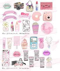 Ps04 Sassy Little Things 32 Planner Shape Stickers Fashion Perfume Coffee Stickers For Planners Jour Planner Scrapbook Planner Stickers Printable Stickers