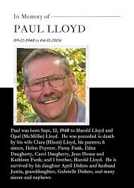 Paul Frederick Lloyd (1948-2024)
