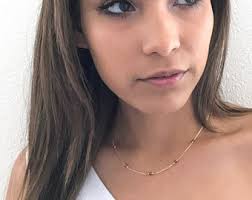 Citrine Necklace, November Birthstone, Delicate Gold Choker Necklace,  Necklaces for Women,