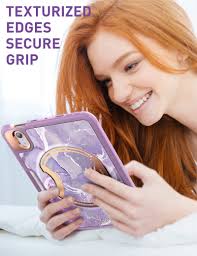 Amazon.com: Clayco Nebula Case for iPad Mini 6 (2021) with [Built-in Screen  Protector] [Kickstand] [Pencil Holder], Full Body Slim Protective Case  Support Pencil Charging for iPad Mini 8.3 6th Generation-Purple :  Electronics