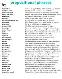 Prepositional phrases are word chunks that begin with a preposition. 100 Prepositional Phrases With Example Sentences In Pdf Recruitment Topper