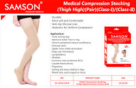 Samson New Launch Medical Compression Stockings Thigh High Pair Class I Class Ii Ag S M L X Compression Stockings Medical Deep Vein Thrombosis Aching Legs