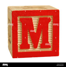 M letter block hi-res stock photography and images - Alamy