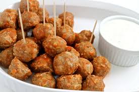 Low Calorie Buffalo Turkey Meatballs With Skinny Ranch Dressing No Calorie Foods Turkey Meatballs Food Recipes