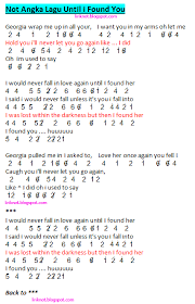 Not Angka Lagu Until I Found You | Dunia Lirik Not Lagu