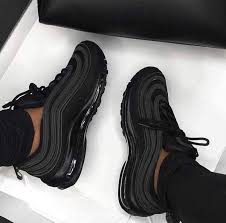 P I N T E R E S T Nmfrech Airmax 97 Triple Black Size 10 Black Nike Shoes Hype Shoes Sneakers Fashion