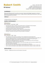 To be their next hr manager and hire new recruits in the company's name, you have to make an hr manager resume that to ensure the employer is able to parse it, format the human resources manager resume in a sensible way. Hr Advisor Resume Samples Qwikresume