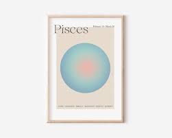 Pisces, you're known for your whimsical and eccentric nature, and that's exactly why everyone *adores* you. Pisces Zodiac Sign Printable Wall Art Star Sign Digital Etsy