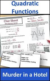 Quadratic Functions Activity In This Quadratic Equations Activity Students Must Solve Quadratic P Quadratic Functions Quadratics Middle School Math Resources